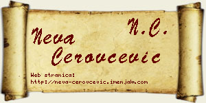 Neva Cerovčević vizit kartica